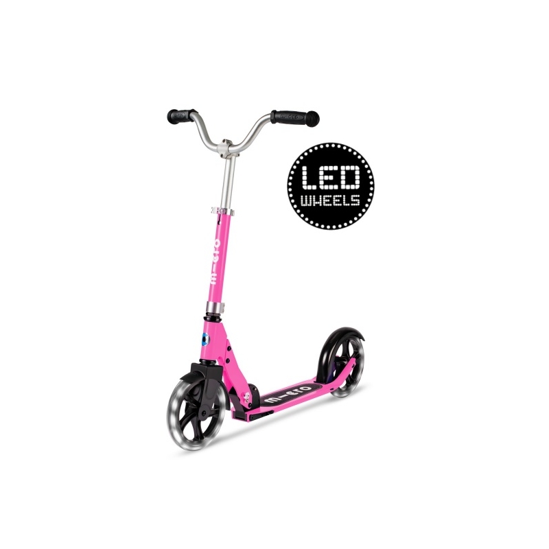 Micro Cruiser LED tõukeratas, roosa