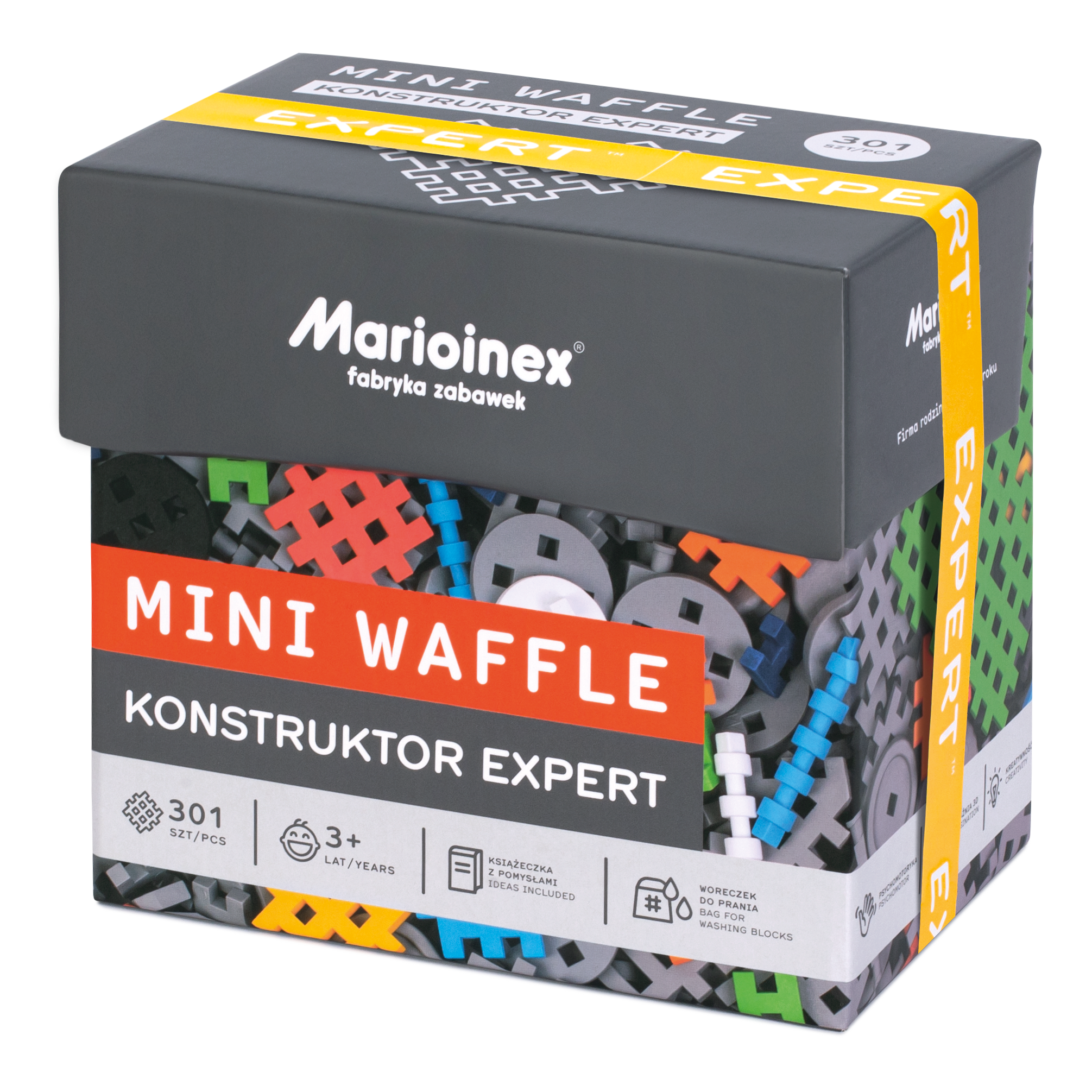 Marioinex vahvelklotsid, Mini Waffle Konstruktor “Ekspert”, 301-osaline