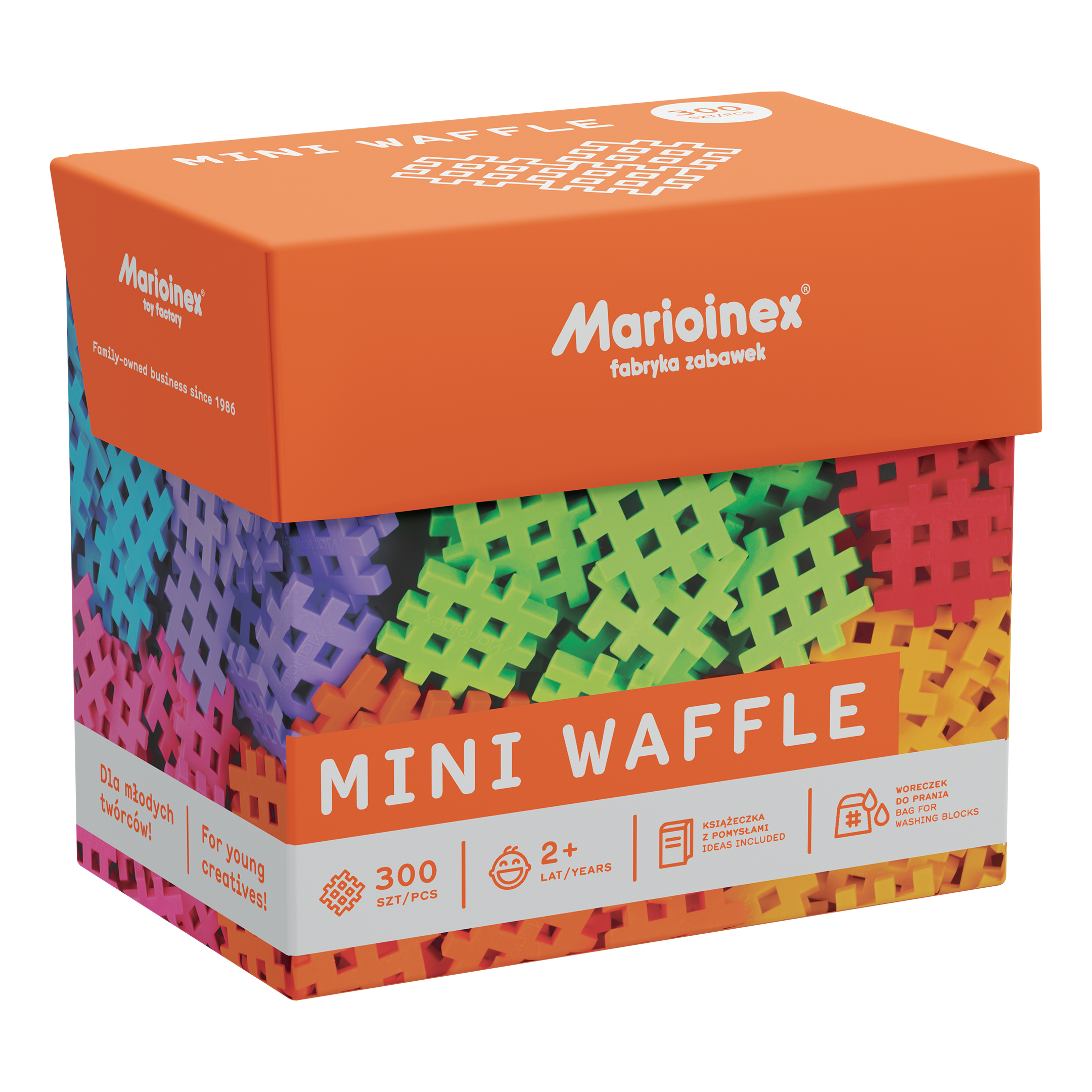 Marioinex vahvelklotsid, Mini Waffle, 300-osaline