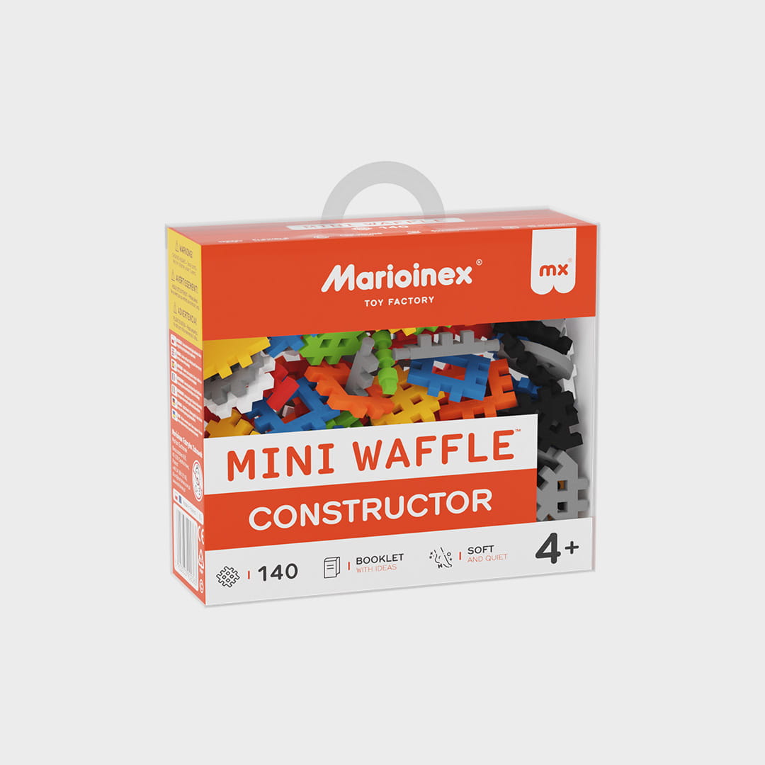 Marioinex vahvelklotsid, Mini Waffle Konstruktor, 140-osaline