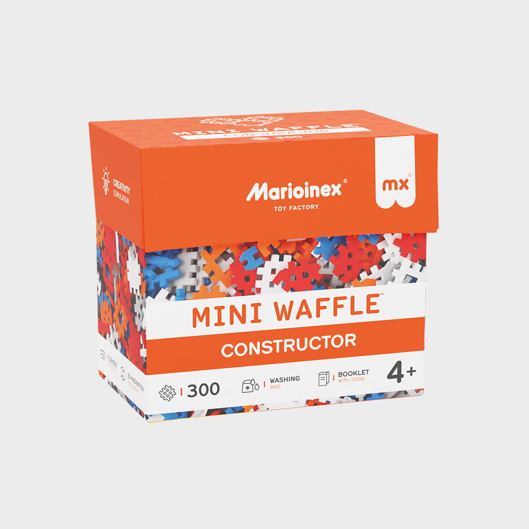 Marioinex vahvelklotsid, Mini Waffle Konstruktor, 300-osaline