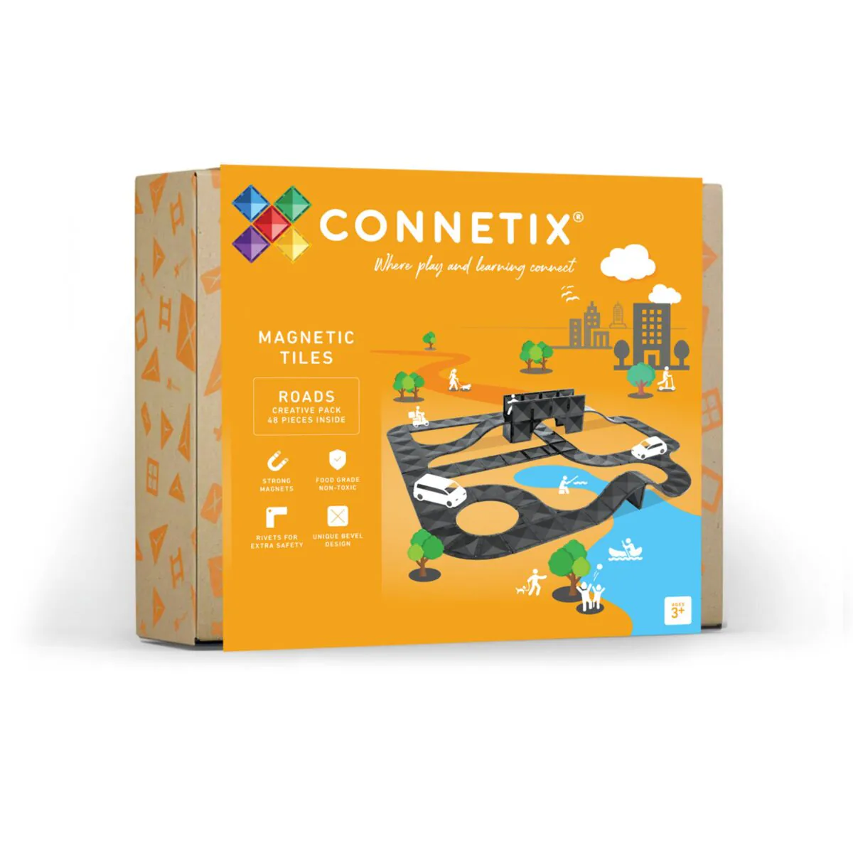 Connetix Creative Roads Pack, 48-osaline