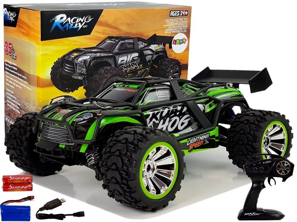 Raad.auto “Off-road” 4×4, 1:18, roheline, 35km/h